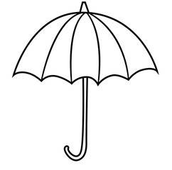  vector illustration coloring umbrella isolated on a white background