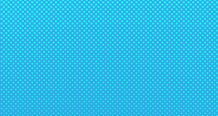 Obraz premium Blue halftone pop art background abstract vector comics style blank layout template with clouds beams and isolated dots pattern. For sale banner for your designe 1960s. with copy space eps10