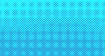 Blue halftone pop art background abstract vector comics style blank layout template with clouds beams and isolated dots pattern. For sale banner for your designe 1960s. with copy space eps10