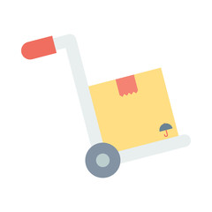 Hand Truck Vector illustration. Modern flat design graphic elements. 