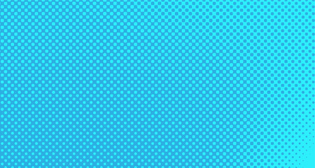 Blue halftone pop art background abstract vector comics style blank layout template with clouds beams and isolated dots pattern. For sale banner for your designe 1960s. with copy space eps10