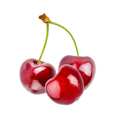 Cherry isolated on white background with clipping path
