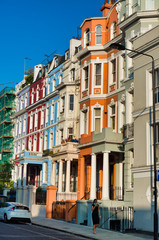 Old and colourful buildings of Notting Hill, London