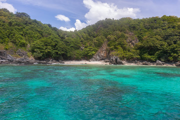 sea view on sunny day from yacht cruise at Phuket, Thailand