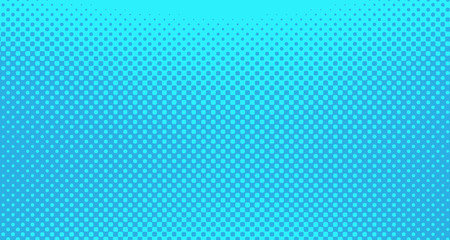 Blue halftone pop art background abstract vector comics style blank layout template with clouds beams and isolated dots pattern. For sale banner for your designe 1960s. with copy space eps10