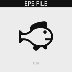 Fish icon. EPS vector file