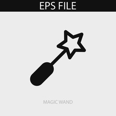 Magic wand icon. EPS vector file