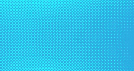 Blue halftone pop art background abstract vector comics style blank layout template with clouds beams and isolated dots pattern. For sale banner for your designe 1960s. with copy space eps10