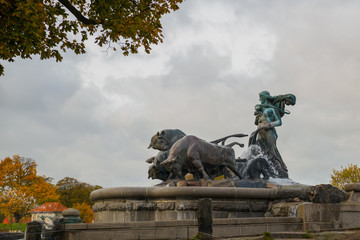 COPENHAGEN, DENMARK: Gefion Fountain in Gefjun turned her four sons into oxen