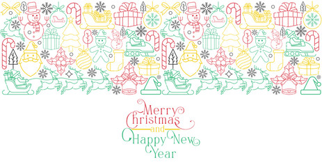 Merry Christmas and Happy New Year Cool Vector Background. Merry Christmas vector illustration isolated on white background. Christmas vector icon modern and simple flat symbol for graphic design reso