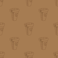 Obraz premium Coffee vector doodle