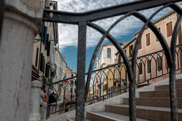 Old blacksmith in the bridges of Venice