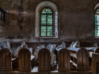 Abandoned church with ghosts