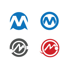Set M Letter Logo Template