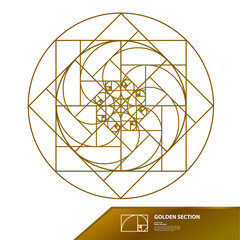 Obraz premium Golden ratio for creative design vector illustration.