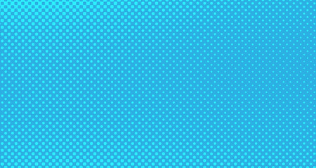 Blue halftone pop art background abstract vector comics style blank layout template with clouds beams and isolated dots pattern. For sale banner for your designe 1960s. with copy space eps10