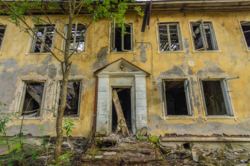 Old vintage dilapidated abandoned house