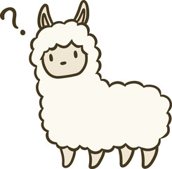 アルパカのイラスト(？マーク)