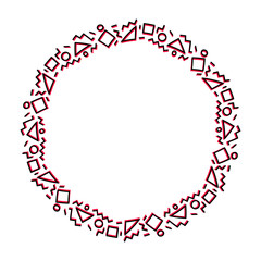 Memphis decorative brush Frame geometric abstract