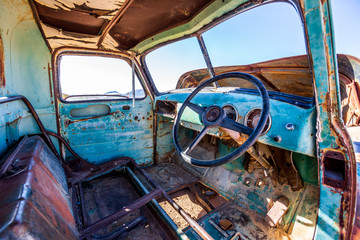 Old cars abandoned in Solitaire, Namibia, Africa