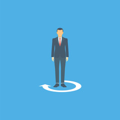 Businessman Vector illustration. Modern flat Icon for Business & Office. 