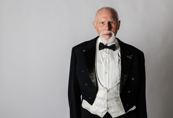 Old man in a tailcoat.