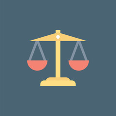 Justice Scale Vector illustration. Modern flat Icon for Business & Office. 
