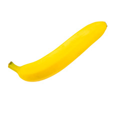 Fresh yellow single banana isolated on white