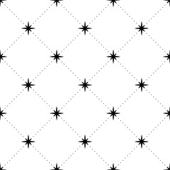 Vector seamless retro pattern with stars. Wrapper. Holiday print - 304431599