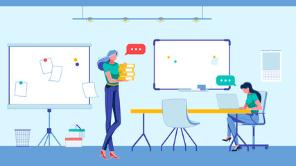 Company Boss gives Direction Subordinate Employee.