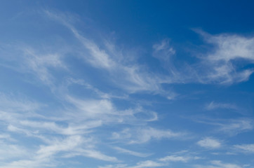 Beautiful white clouds on blue sky on a sunny day