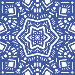 Hand drawn Decoration Tile. Mandala Ornament.