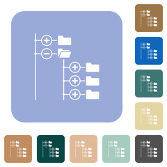Directory browser rounded square flat icons