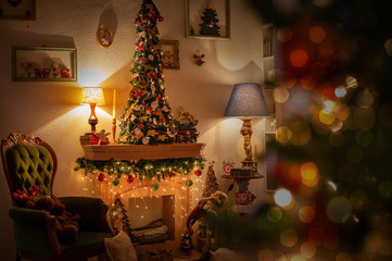 Christmas home decor, still life and decorations