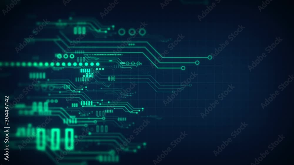 Wall mural technology background network connect concept tech