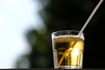 glasses of cocktail on a background