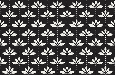 Elegant Damask Floral Vector Seamless Pattern. Decorative Flower Illustration. Abstract Art Deco Background.