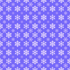 Christmas snowflakes blue tiled abstract seamless pattern