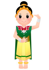  Thai folk dancer
