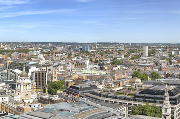 Fototapeta na wymiar London, United Kingdom. Aerial city view at dusk