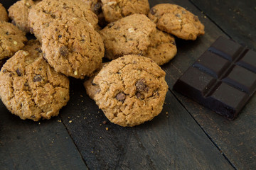 Pile of chocolate chip cookies