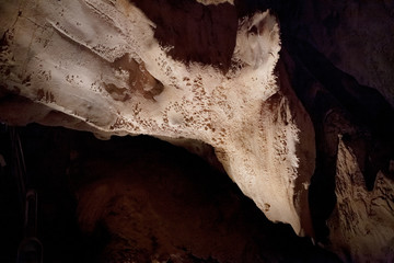 Rock formations in cave