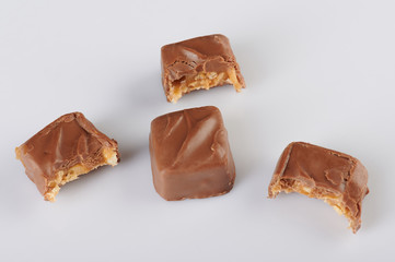 Candy bars with bites