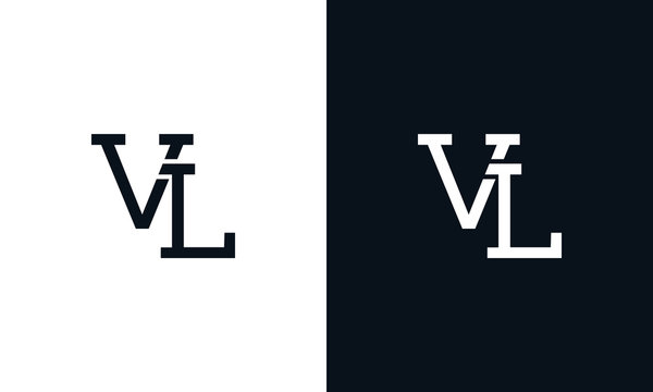 Minimalist line art letter VL logo. This logo icon incorporate with two letter in the creative way.