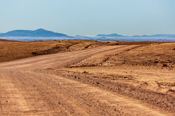 Beautiful landscape and roads of Namibia, Africa