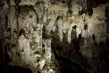 Rock formations in cave