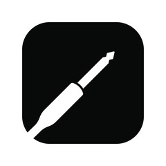 Audio jack in square object icon. audio plug icon. recording tool symbol.