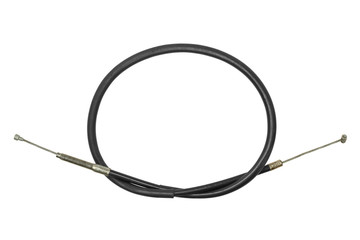 Brake cable of motorcycle (with clipping path) isolated on white background