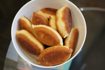 fried pies in a white plate
