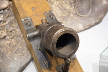 cannon on a black background